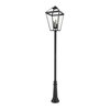Z-Lite Talbot 4 Light Outdoor Post Mounted Fixture, Black & Clear Beveled 579PHXLXR-511P-BK